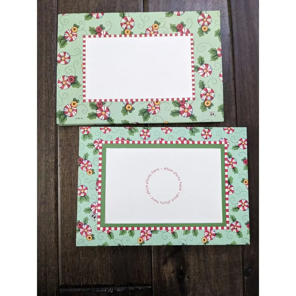 Vtg Mary Engelbreit 17 Photo Christmas Cards Envelopes Peppermint Candy Made USA